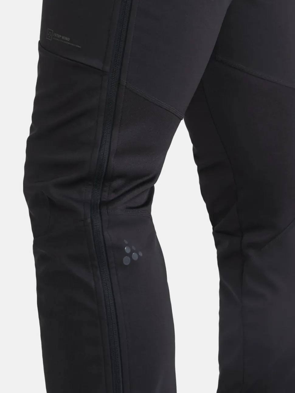 MENS CORE XC SKI TRAINING FZ PANTS - Black